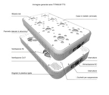 Carica l'immagine nel visualizzatore di Gallery, ORTOLED TITANIUM TOTAL AGRO LAMPADA LED 392W PER COLTIVAZIONE INDOOR CONSUMO REALE 240W