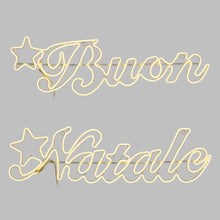 Carica l'immagine nel visualizzatore di Gallery, Scritta "Buon Natale" in tubo effetto neon, 1560 led bianco caldo