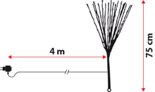 Carica l'immagine nel visualizzatore di Gallery, Ramo decorativo marrone h 75 cm, microled bianco caldo