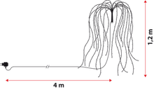 Carica l'immagine nel visualizzatore di Gallery, Ramo di salice marrone, h 120 cm, 480 microled bianco caldo, cavo rame