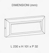 Carica l'immagine nel visualizzatore di Gallery, SEGNAPASSO LED A MONTAGGIO SUPERFICIALE LUCE INDIRETTA 10,5W PER ESTERNO