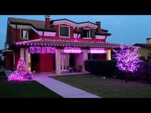 Carica e avvia il video nel visualizzatore di galleria, Stalattite T RGB + bianco , 5 x h 0,6 metri, 190 led