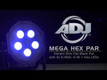 Cargar y reproducir el video en el visor de la galería, ADJ Mega HEX Par RGBAW UV