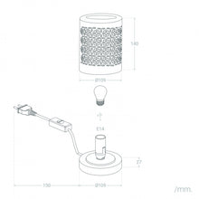 Carica l'immagine nel visualizzatore di Gallery, LAMPADA DA TAVOLO SYRIA