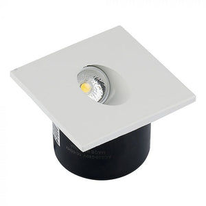 V-TAC SQ FARETTO SEGNAPASSO LED DA INCASSO QUADRATO 3W COB