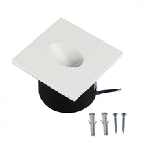 Carica l&#39;immagine nel visualizzatore di Gallery, V-TAC SQ FARETTO SEGNAPASSO LED DA INCASSO QUADRATO 3W COB
