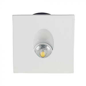 V-TAC SQ FARETTO SEGNAPASSO LED DA INCASSO QUADRATO 3W COB