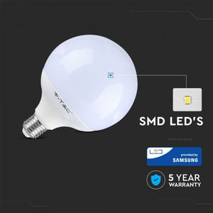 V-TAC LAMPADINA LED E27 17W GLOBO G120 CHIP SAMSUNG