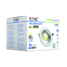 Carica l&#39;immagine nel visualizzatore di Gallery, V-TAC  RD FARETTO LED DA INCASSO ROTONDO 20W COB
