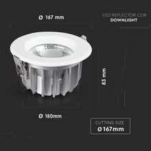 Carica l&#39;immagine nel visualizzatore di Gallery, V-TAC  RD FARETTO LED DA INCASSO ROTONDO 20W COB
