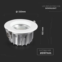 Carica l&#39;immagine nel visualizzatore di Gallery, V-TAC RD FARETTO LED DA INCASSO ROTONDO 30W COB
