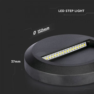 V-TAC FARETTO SEGNAPASSO LED A MONTAGGIO SUPERFICIALE ROTONDO 2W PER ESTERNO
