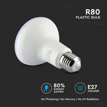 Carica l&#39;immagine nel visualizzatore di Gallery, V-TAC LAMPADINA LED E27 10W BULB REFLECTOR R80 CHIP SAMSUNG
