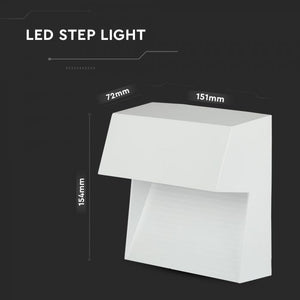 V-TAC FARETTO SEGNAPASSO LED A MONTAGGIO SUPERFICIALE QUADRATO 3W PER ESTERNO