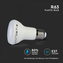 Carica l&#39;immagine nel visualizzatore di Gallery, V-TAC LAMPADINA LED E27 8W BULB REFLECTOR SPOT R63 CHIP SAMSUNG
