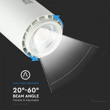 Carica l&#39;immagine nel visualizzatore di Gallery, V-TAC TRACK LIGHT LED COB  3 STEP CHANGING COLOR CRI≥95 DIMMERABILE
