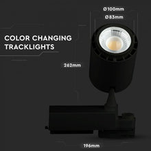 Carica l&#39;immagine nel visualizzatore di Gallery, V-TAC TRACK LIGHT LED COB  3 STEP CHANGING COLOR CRI≥95 DIMMERABILE
