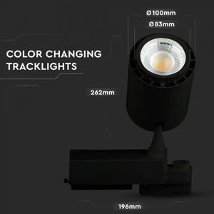 V-TAC TRACK LIGHT LED COB  3 STEP CHANGING COLOR CRI≥95 DIMMERABILE