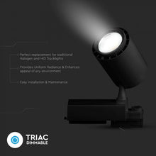 Carica l&#39;immagine nel visualizzatore di Gallery, V-TAC TRACK LIGHT LED COB  3 STEP CHANGING COLOR CRI≥95 DIMMERABILE
