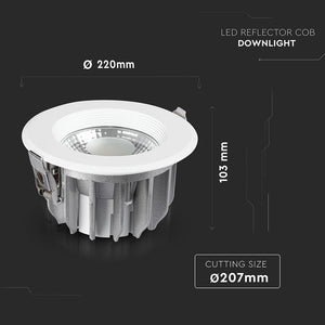 V-TAC FARETTO LED DA INCASSO ROTONDO 40W COB