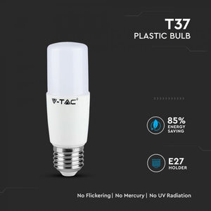 V-TAC LAMPADINA LED E27 8W TUBOLARE T37 CHIP SAMSUNG