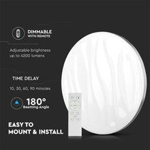 Carica l&#39;immagine nel visualizzatore di Gallery, V-TAC PLAFONIERA LED 60W FORMA CIRCOLARE 3IN1 EFFETTO CIELO STELLATO CON TELECOMANDO
