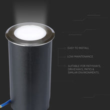 Carica l&#39;immagine nel visualizzatore di Gallery, V-TAC PUNTO LUCE LED 1W SEGNAPASSO DA INTERRAMENTO 3 IP67
