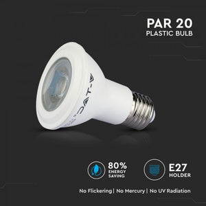 V-TAC LAMPADINA LED E27 7W BULB PAR LAMP PAR20 CHIP SAMSUNG
