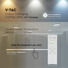 Carica l&#39;immagine nel visualizzatore di Gallery, V-TAC PLAFONIERA LED 40W FORMA CIRCOLARE EFFETTO CIELO STELLATO CON TELECOMANDO
