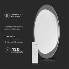 Carica l&#39;immagine nel visualizzatore di Gallery, V-TAC PLAFONIERA LED 40W FORMA CIRCOLARE EFFETTO CIELO STELLATO CON TELECOMANDO
