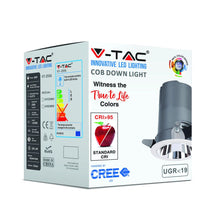 Cargar imagen en el visor de la galería, V-TAC FARETTO LED DA INCASSO ROTONDO E ORIENTABILE COB CREE 35W CRI≥95
