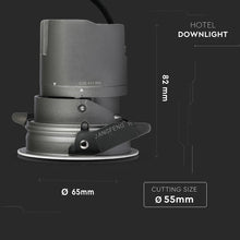 Carica l&#39;immagine nel visualizzatore di Gallery, V-TAC FARETTO LED DA INCASSO ROTONDO E ORIENTABILE COB CREE 6W CRI≥95
