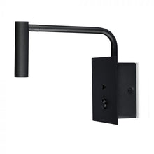 Carica l&#39;immagine nel visualizzatore di Gallery, V-TAC  LAMPADA DA MURO WALL LIGHT LED CREE 3W COLORE NERO CON USB
