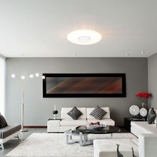 Carica l&#39;immagine nel visualizzatore di Gallery, V-TAC PLAFONIERA LED RGB 35W FORMA CIRCOLARE EFFETTO CIELO STELLATO CON ALTOPARLANTE E TELECOMANDO
