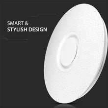 Carica l&#39;immagine nel visualizzatore di Gallery, V-TAC PLAFONIERA LED RGB 35W FORMA CIRCOLARE EFFETTO CIELO STELLATO CON ALTOPARLANTE E TELECOMANDO
