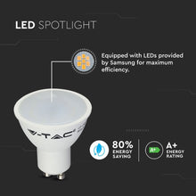 Carica l&#39;immagine nel visualizzatore di Gallery, V-TAC SUPER SAVER PACK CONFEZIONE 3 FARETTI LED GU10 5W SPOTLIGHT 110°
