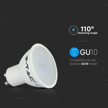 Carica l&#39;immagine nel visualizzatore di Gallery, V-TAC LAMPADINA LED GU10 5W FARETTO SPOTLIGHT 110°
