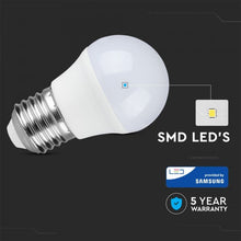 Carica l&#39;immagine nel visualizzatore di Gallery, V-TAC LAMPADINA LED E27 7W MINIGLOBO G45 CHIP SAMSUNG
