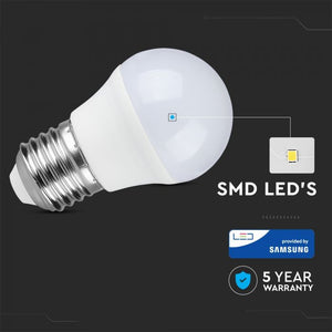V-TAC LAMPADINA LED E27 7W MINIGLOBO G45 CHIP SAMSUNG