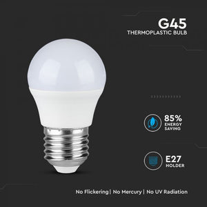 V-TAC LAMPADINA LED E27 7W MINIGLOBO G45 CHIP SAMSUNG