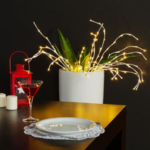 Ramo bianco, h. 100 cm, led bianco