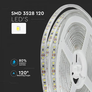 V-TAC STRISCIA LED 3528 IMPERMEABILE MONOCOLORE 120 LED/METRO