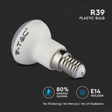 Carica l&#39;immagine nel visualizzatore di Gallery, V-TAC LAMPADINA LED E14 3W BULB REFLECTOR R39 CHIP SAMSUNG
