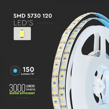 Carica l&#39;immagine nel visualizzatore di Gallery, V-TAC STRISCIA LED SMD5730 18W/M MONOCOLORE 120 LED/METRO
