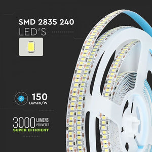 V-TAC STRISCIA LED 2835 MONOCOLORE 240 LED/METRO