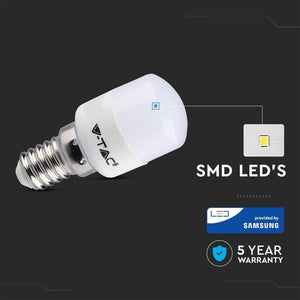 V-TAC LAMPADINA LED E14 2W TUBOLARE T26 CHIP SAMSUNG