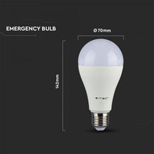 Carica l&#39;immagine nel visualizzatore di Gallery, V-TAC LAMPADINA LED E27 9W BULB A70 LUCE EMERGENZA ANTI BLACK-OUT
