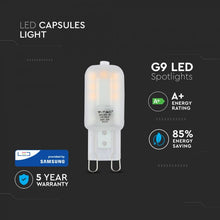Cargar imagen en el visor de la galería, V-TAC LAMPADINA LED G9 2,5W BULB CHIP SAMSUNG
