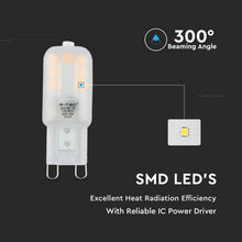 Cargar imagen en el visor de la galería, V-TAC LAMPADINA LED G9 2,5W BULB CHIP SAMSUNG
