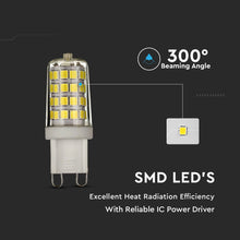 Cargar imagen en el visor de la galería, V-TAC LAMPADINA LED G9 3W BULB CHIP SAMSUNG
